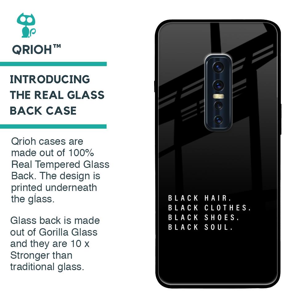 Black Soul Glass Case for Vivo V17 Pro