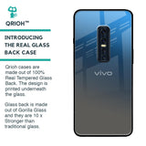 Blue Grey Ombre Glass Case for Vivo V17 Pro