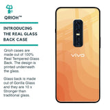 Orange Curve Pattern Glass Case for Vivo V17 Pro