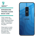 Blue Wave Abstract Glass Case for Vivo V17 Pro