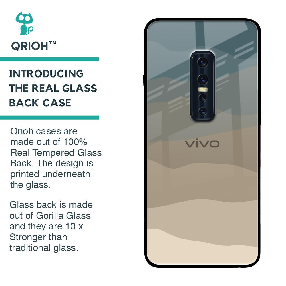 Abstract Mountain Pattern Glass Case for Vivo V17 Pro