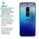 Blue Rhombus Pattern Glass Case for Vivo V17 Pro
