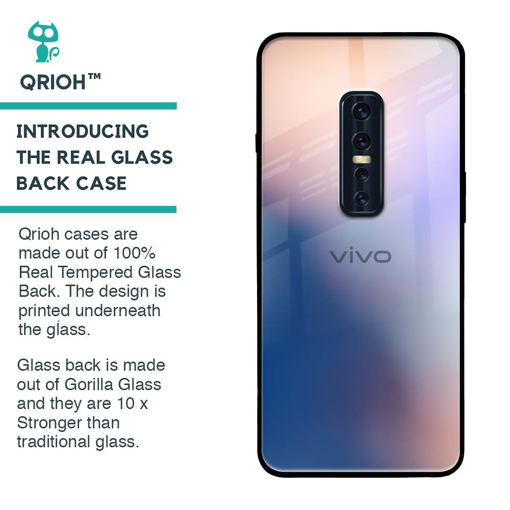 Blue Mauve Gradient Glass Case for Vivo V17 Pro
