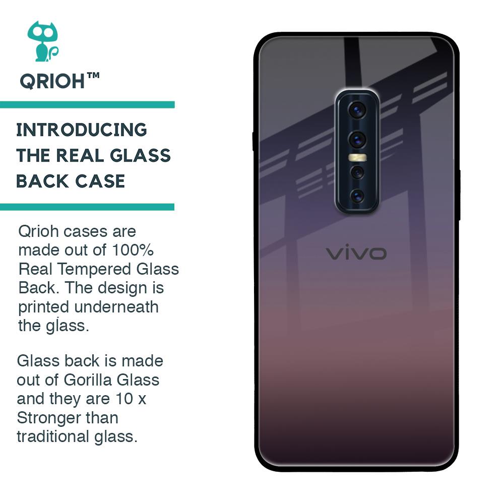 Grey Ombre Glass Case for Vivo V17 Pro