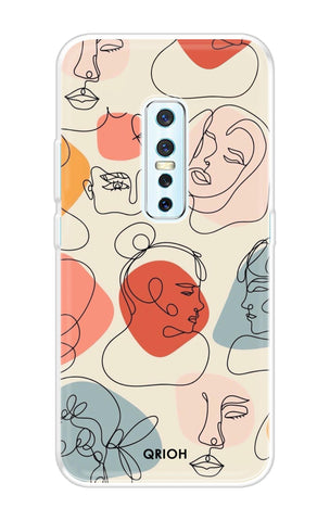 Abstract Faces Vivo V17 Pro Back Cover
