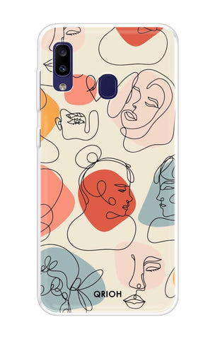 Abstract Faces Samsung Galaxy M10s Back Cover