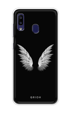 White Angel Wings Samsung Galaxy M10s Back Cover