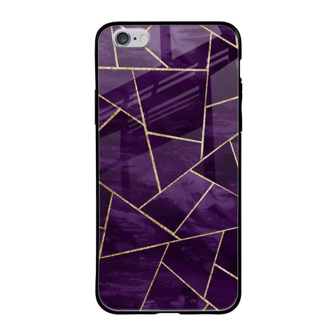 Geometric Purple iPhone 6S Glass Back Cover Online