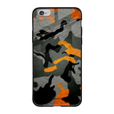 Camouflage Orange iPhone 6S Glass Back Cover Online