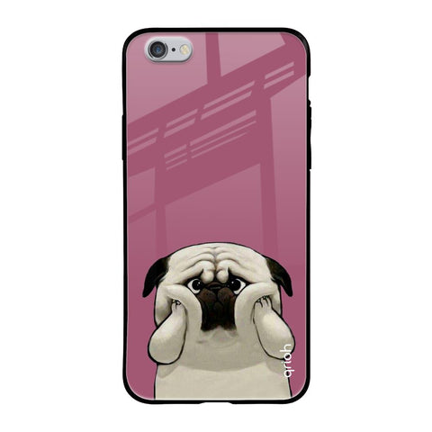 Funny Pug Face iPhone 6S Glass Back Cover Online