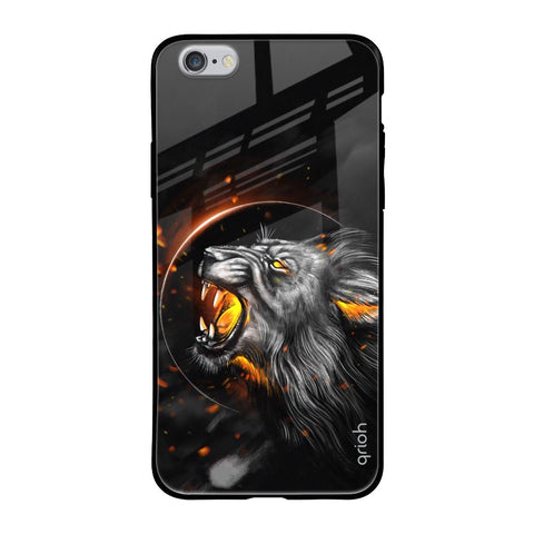 Aggressive Lion iPhone 6S Glass Back Cover Online