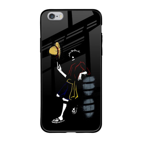 Luffy Line Art iPhone 6S Glass Back Cover Online