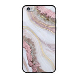 Pink & Gold Gllitter Marble iPhone 6S Glass Back Cover Online