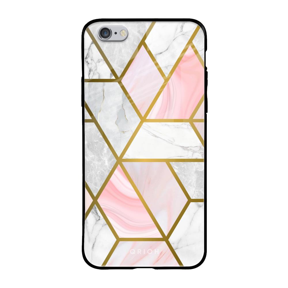 Geometrical Marble iPhone 6S Glass Back Cover Online