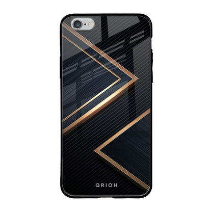 Sleek Golden & Navy iPhone 6S Glass Back Cover Online
