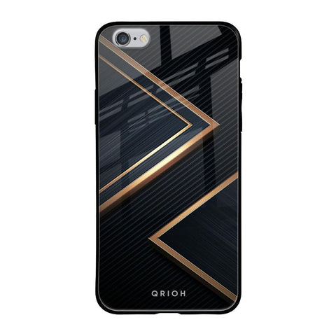 Sleek Golden & Navy iPhone 6S Glass Back Cover Online