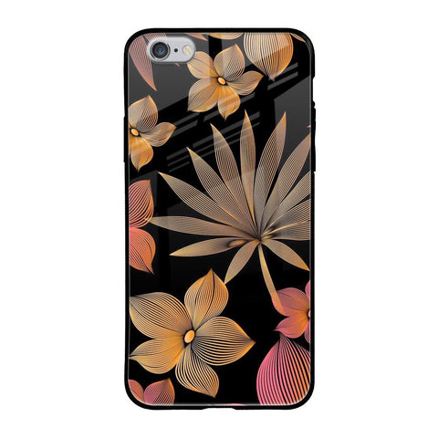 Lines Pattern Flowers iPhone 6S Glass Back Cover Online