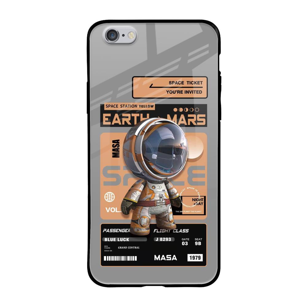 Space Ticket iPhone 6S Glass Back Cover Online