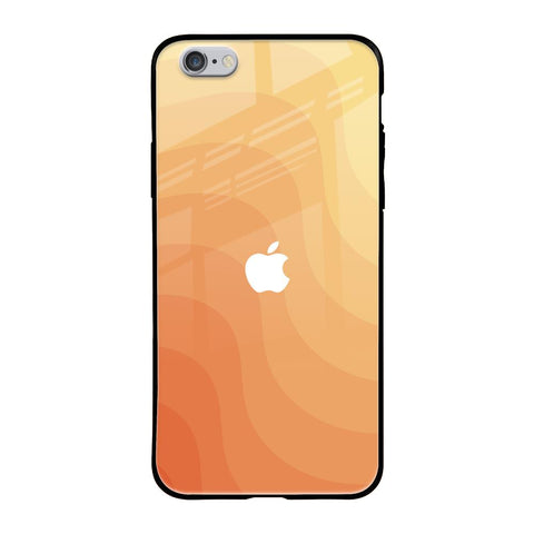 Orange Curve Pattern iPhone 6S Glass Back Cover Online
