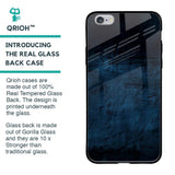 Dark Blue Grunge Glass Case for iPhone 6S