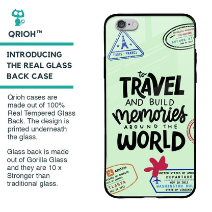 Travel Stamps Glass Case for iPhone 6S