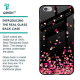 Heart Rain Fall Glass Case For iPhone 6S