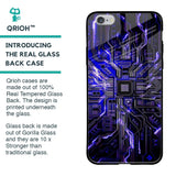 Techno Color Pattern Glass Case For iPhone 6S