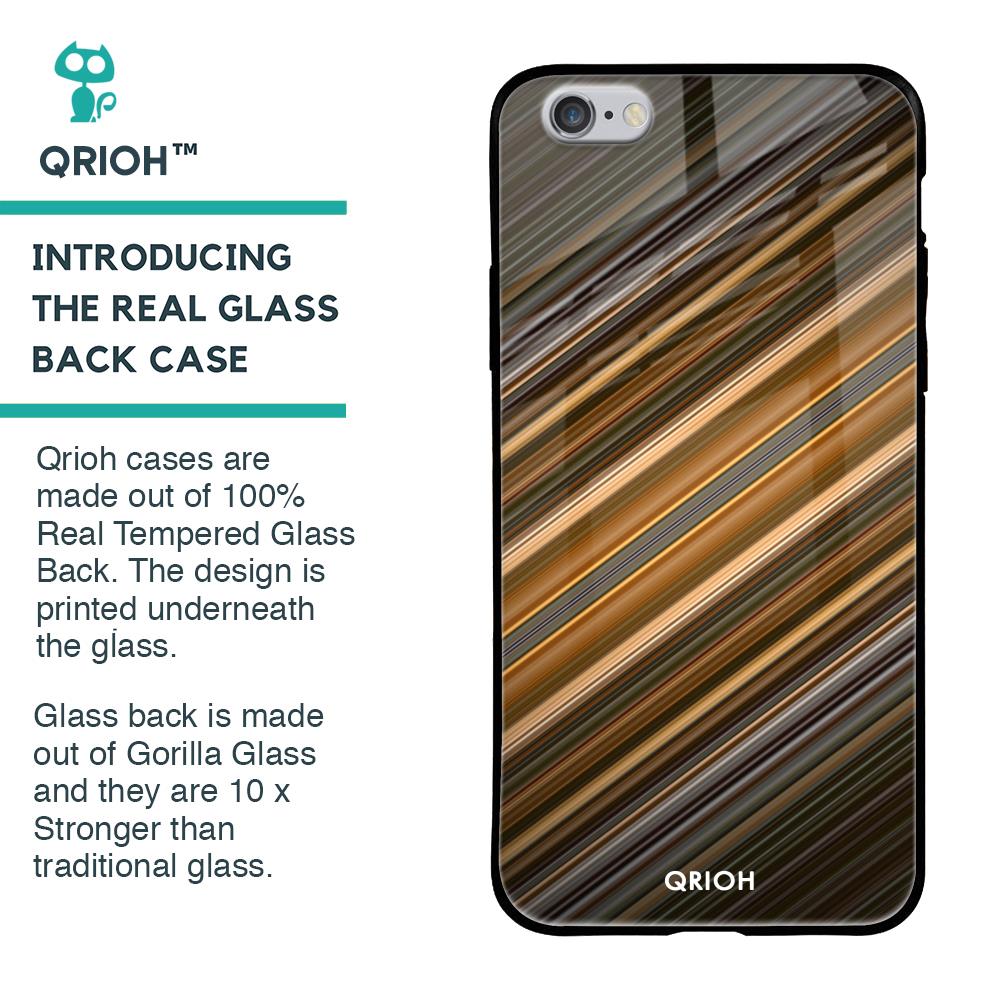 Diagonal Slash Pattern Glass Case for iPhone 6S