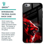 Red Angry Lion Glass Case for iPhone 6S
