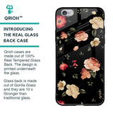 Black Spring Floral Glass Case for iPhone 6S