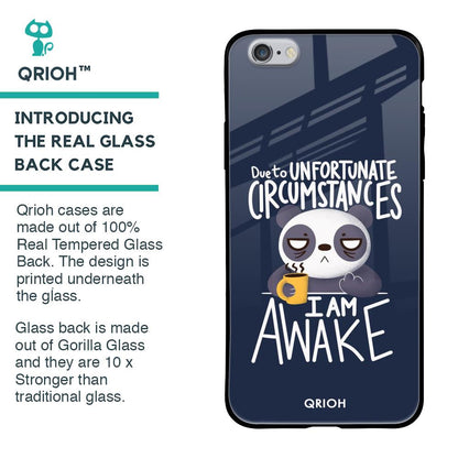 Struggling Panda Glass Case for iPhone 6S