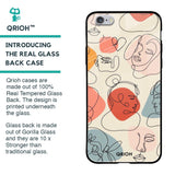 Abstract Faces Glass Case for iPhone 6S