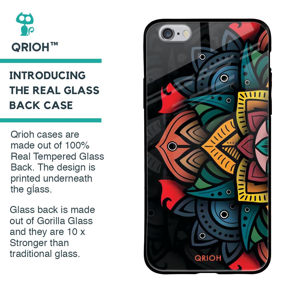 Retro Gorgeous Flower Glass Case for iPhone 6S