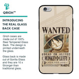 Luffy Wanted Glass Case for iPhone 6S