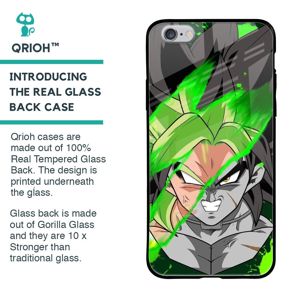 Anime Green Splash Glass Case for iPhone 6S