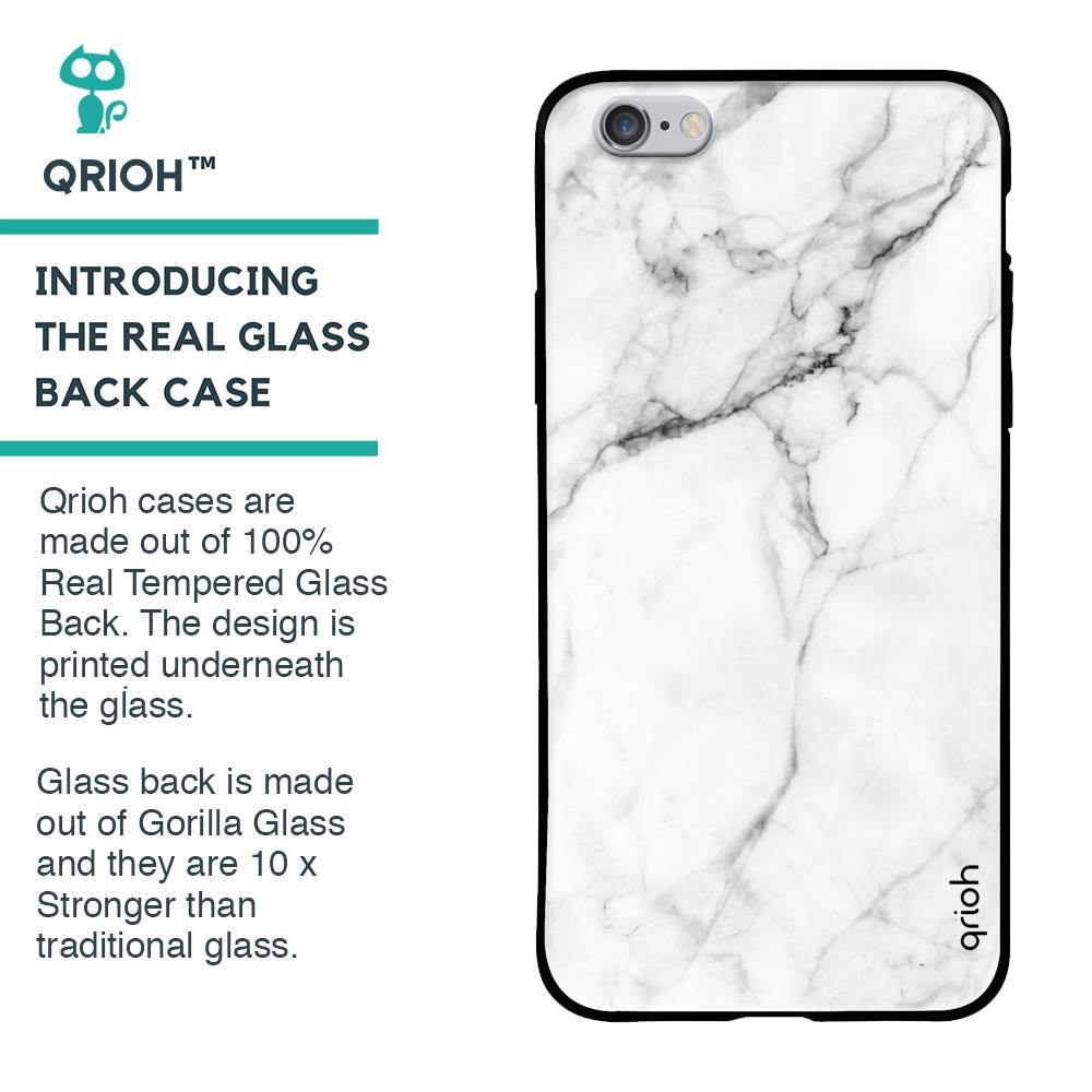 Modern White Marble Glass case for iPhone 6S
