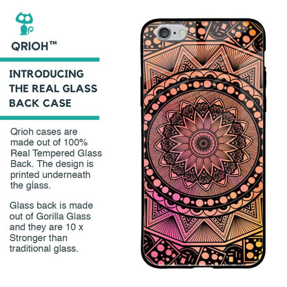Floral Mandala Glass Case for iPhone 6S