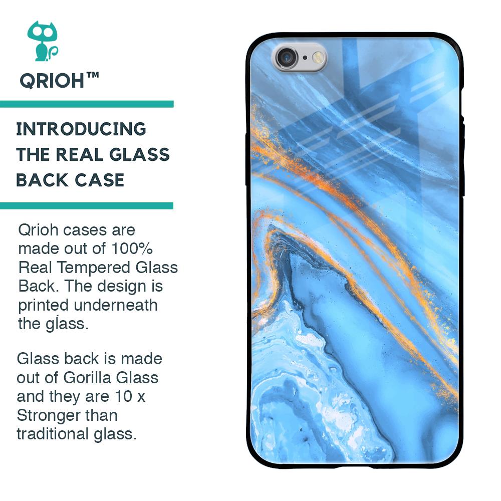 Vibrant Blue Marble Glass Case for iPhone 6S