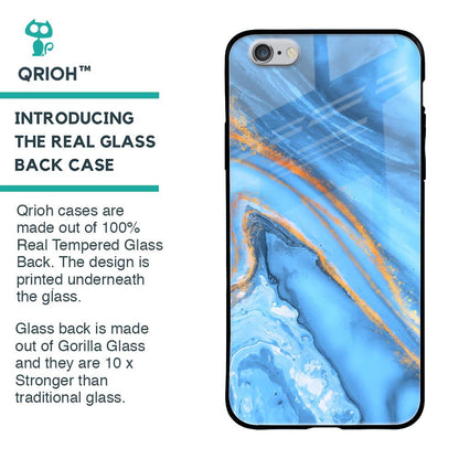 Vibrant Blue Marble Glass Case for iPhone 6S