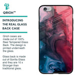 Blue & Red Smoke Glass Case for iPhone 6S