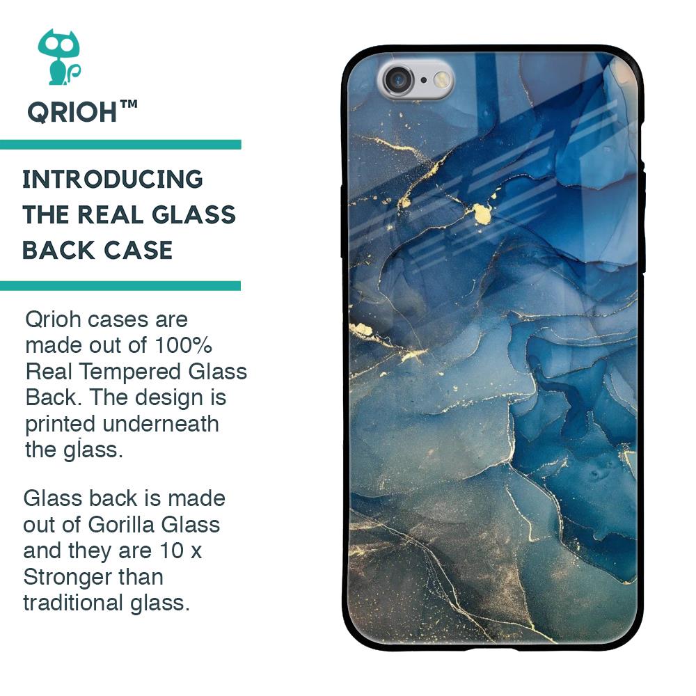 Blue Cool Marble Glass Case for iPhone 6S