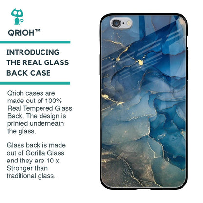 Blue Cool Marble Glass Case for iPhone 6S