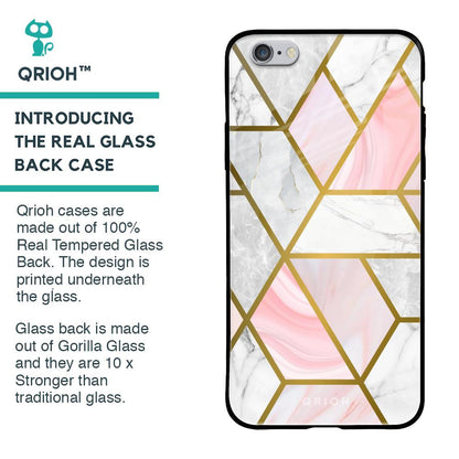 Geometrical Marble Glass Case for iPhone 6S