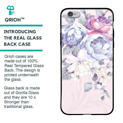 Elegant Floral Glass case for iPhone 6S