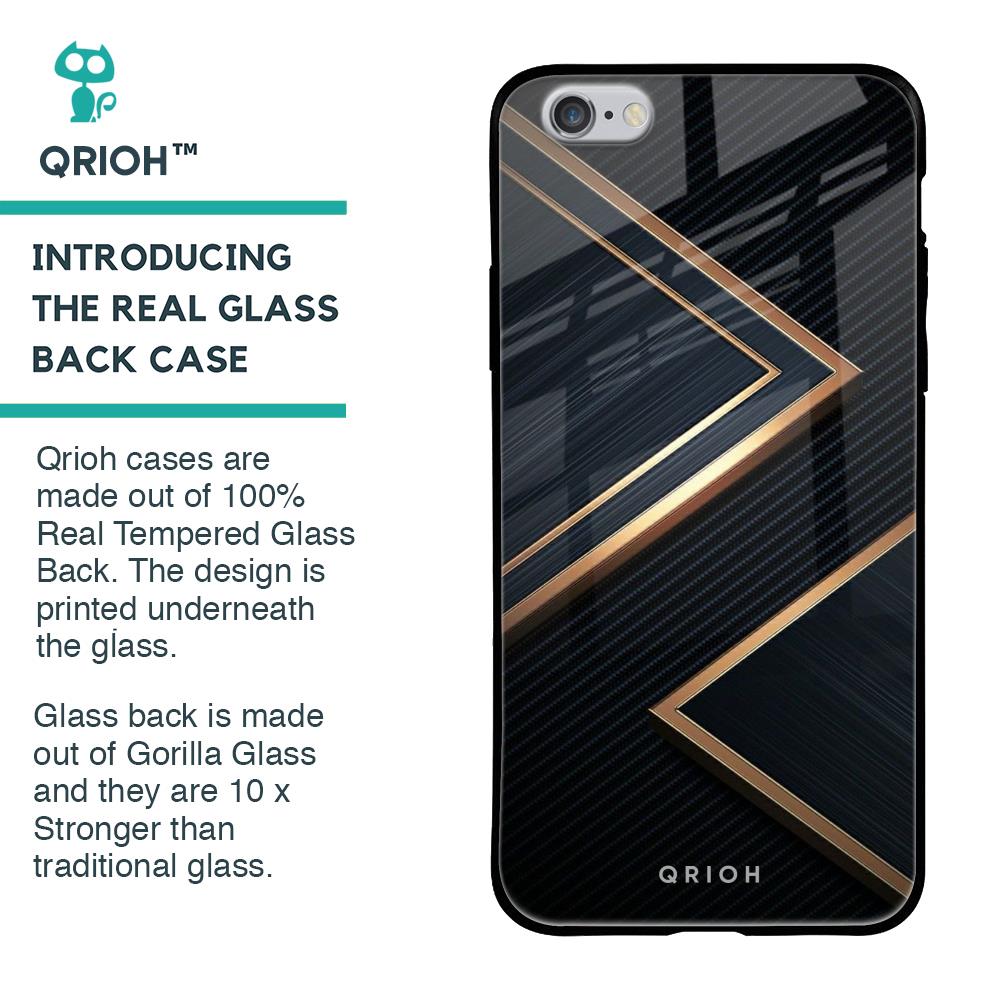 Sleek Golden & Navy Glass Case for iPhone 6S