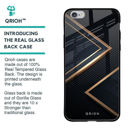 Sleek Golden & Navy Glass Case for iPhone 6S