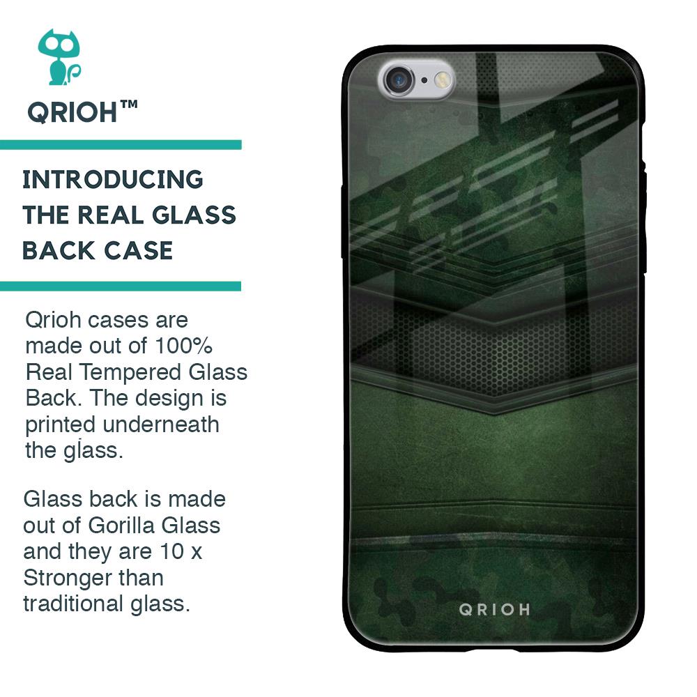 Green Leather Glass Case for iPhone 6S