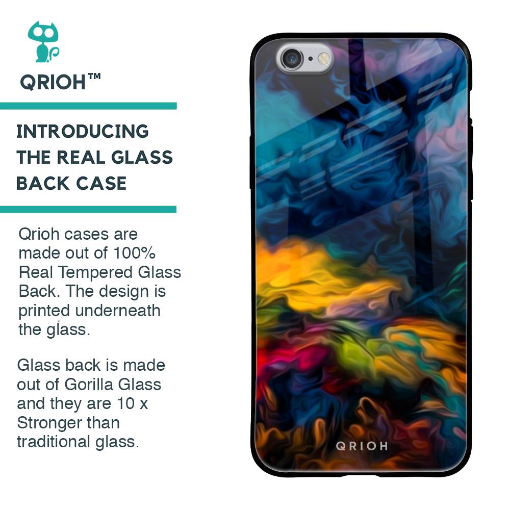 Multicolor Oil Painting Glass Case for iPhone 6S