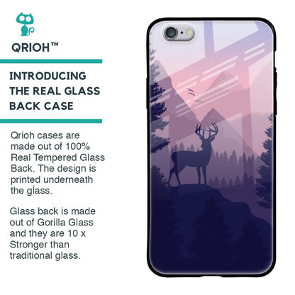 Deer In Night Glass Case For iPhone 6S