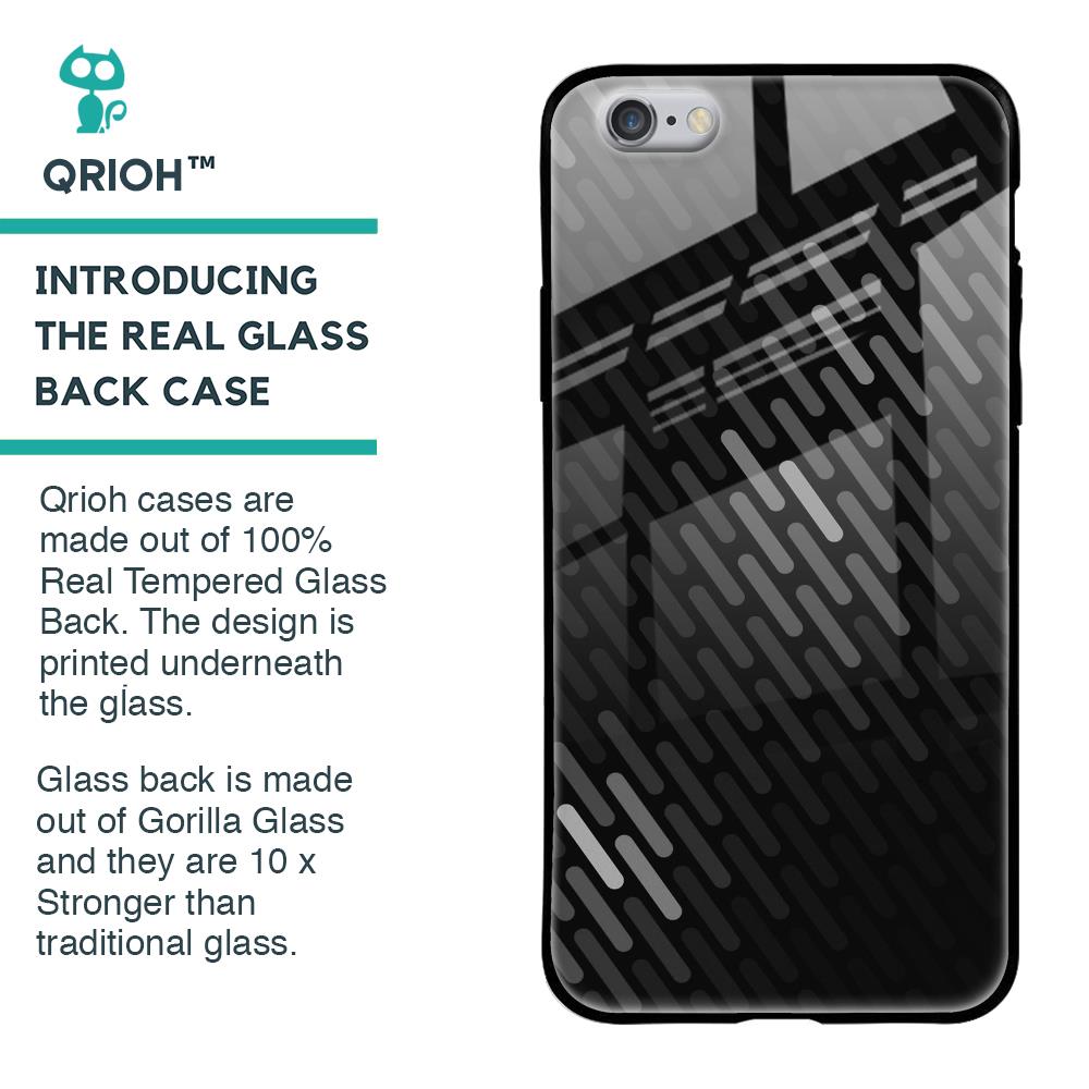 Dark Abstract Pattern Glass Case For iPhone 6S